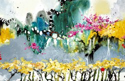 One World by Danielle O'Connor Akiyama - Glazed Box Canvas sized 40x26 inches. Available from Whitewall Galleries